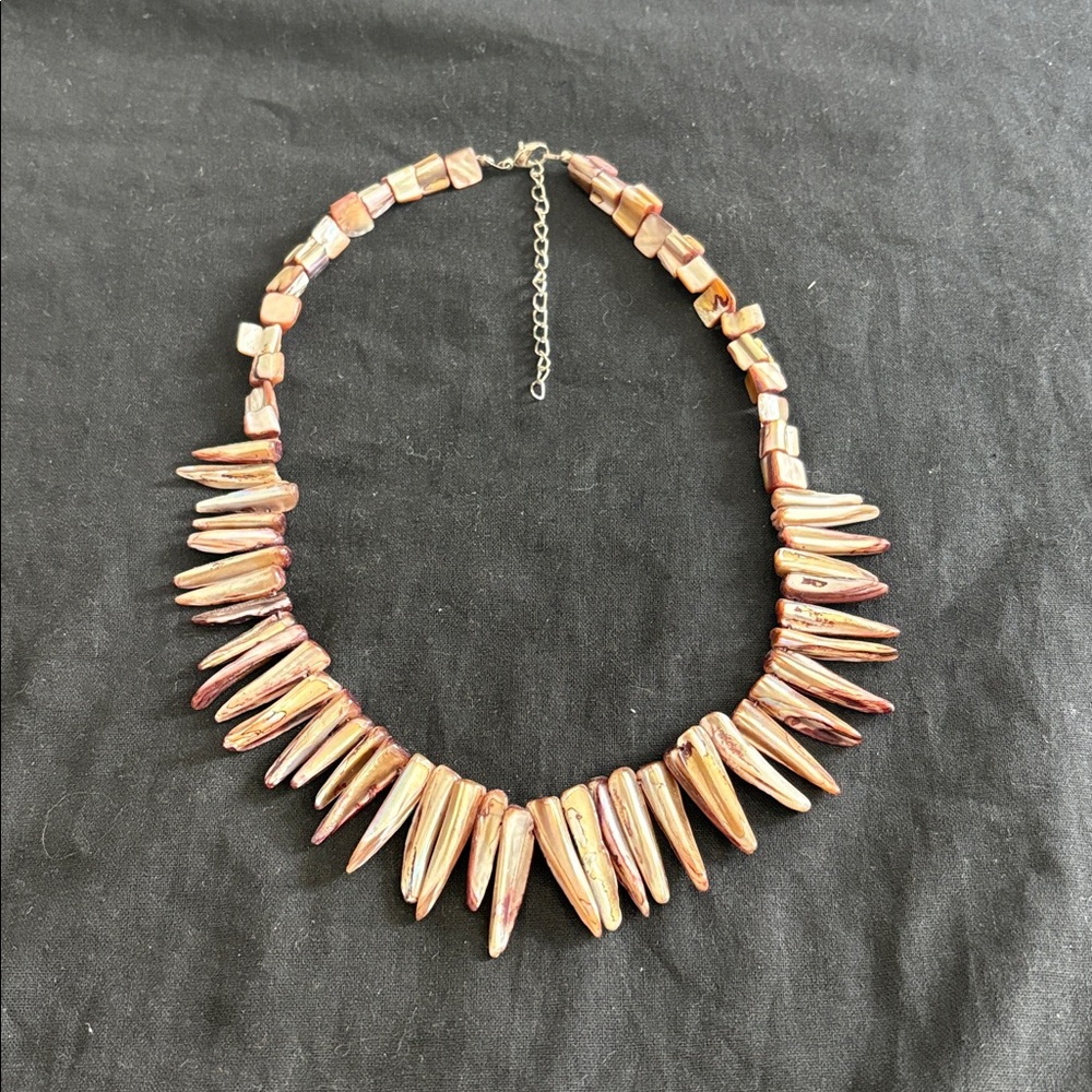 Earthy Spiked Beaded Necklace
